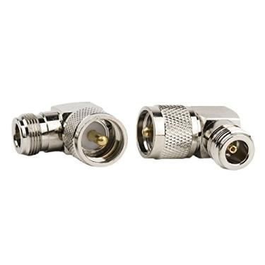 Imagem de Eagles (TM) (pacote com 2) N fêmea para UHF macho PL-259 conector de ângulo direito RF adaptador coaxial coaxial