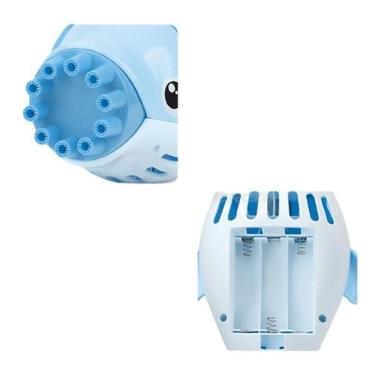 Imagem de Golfinho Bolhudo Lança Bolhas Sabão Criança Infantil Azul 11