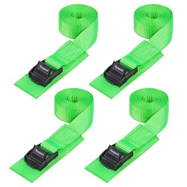Imagem de Ayaport Correias de amarração de carro correias de rack de teto Cam fivela alça de amarração para caiaque, SUP, canoa, prancha de surf embalagem (verde, 2,5 cm x 12')