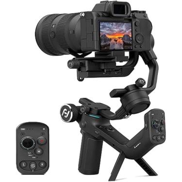 Imagem de Gmbal estabilizador SCORP C, carga útil de 5,5 lbs, estabilizador de cardan de 3 eixos para câmeras/camera DSLR/sony/canon/Lumix/Nikon/Fujifilm e sem espelho F2C Controle remoto APP Fei-yu Tech