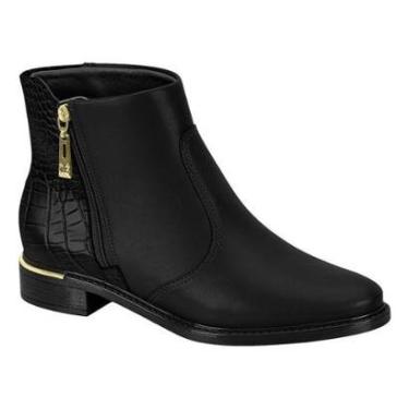 Imagem de Bota Feminina Casual Vizzano 3077.106 Preto Napa Berlim/ Napa Croco-Feminino
