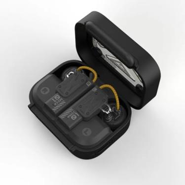 Imagem de Waillynice Punk Mech TWS Fones de ouvido Bluetooth sem fio espaço capa transparente para jogos de baixa latência fones de ouvido de longa resistência (preto)