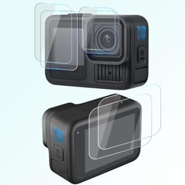 Imagem de iDaPro Protetor de tela aplicável para Gopro Hero 13 Hero13 Preto [pacote com 6] Vidro temperado para Go Pro Hero 13