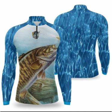 Imagem de Camisa Pesca Infantil COm proteção UV50 manga longa Camiseta pescaria 