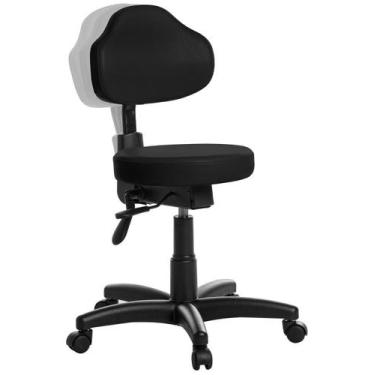 Imagem de Mocho Ergonômica Estética Odontologia Plus Preto RV - Goldflex