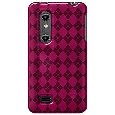 Imagem de Amzer Capa Luxe Argyle de gel macio TPU de alto brilho para LG Thrill 4G/LG Optimus 3D - rosa choque - 1 pacote - capa - embalagem sem frustração