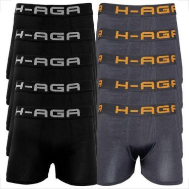 Imagem de Kit 10 Cuecas Box Boxer Adulto Microfibra Original - Básica Linda, Pre