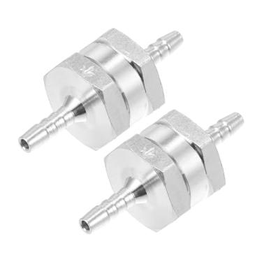 Imagem de Hihaha Válvula de retenção de linha de combustível/válvula de retenção unidirecional interna sem retorno combustível gasolina diesel para sistemas de combustível/liga de alumínio durável 5/81.3 cm 4