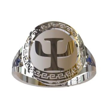 Imagem de Anel de Formatura Psicologia em Prata 950K - Vieira  Cruz Joias, Prate