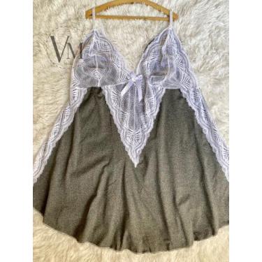 Imagem de Camisola Plus Size até o tamanho 58 - VM Store, Branco, 52/54