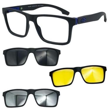 Imagem de Oculos Mormaii Swap NG2 6153 Preto A41 Com 3 Clipons Escolha, Cinza, P