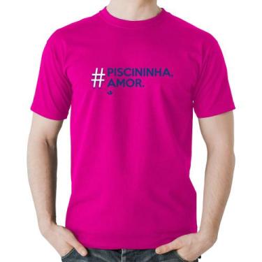 Imagem de Camiseta Algodão Piscininha amor - Foca na Moda, Rosa, G