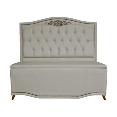 Imagem de Kit Cabecaira + Calçadeira Para Cama Box Casal King - Suede - Sv Decor