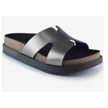 Imagem de Sandália Slide Feminina Flatform Papete Tiras Moleca 5500.100.14710, 3