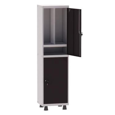 Imagem de Armário Guarda Volume Locker Roupeiro Insalubre 1 Vão 02 Portas Com Pr
