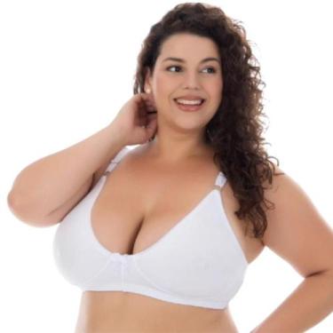 Imagem de Sutian Plus Size Reforçado Feminino Sem Bojo Alça Grossa Sustentação L