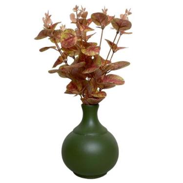 Imagem de Arranjo De Eucalipto Flor Artificial Vaso Cerâmica Pequeno - Floralis,