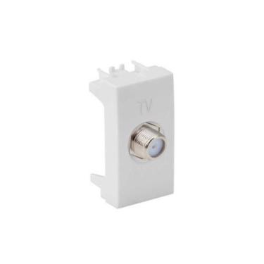 Imagem de Módulo Tomada Coaxial Para TV 75 OHMS Simon 35 Branco