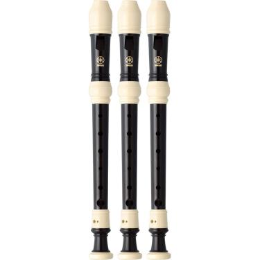 Imagem de Kit 3 Flautas Doce Soprano Barroca Em C YRS-32B Yamaha