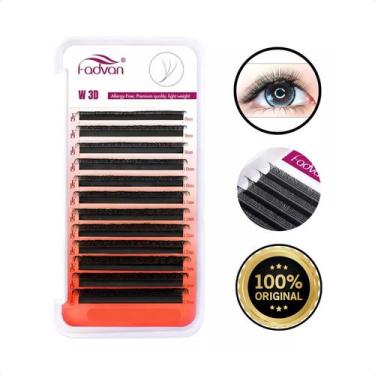 Imagem de Cílios Fios Fadvan W 3D Volume Egípcio Preto 0.07 + 1 Par de Pads Grát
