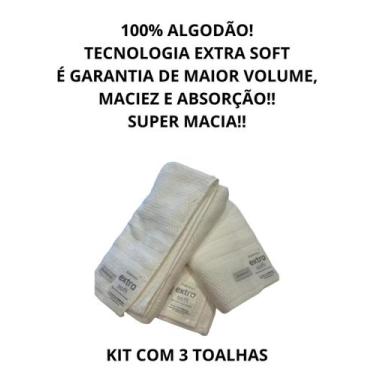 Imagem de Kit 3 Toalhas Banho Buddmeyer Extra Soft Vanilla 100% Algodão - Buddem