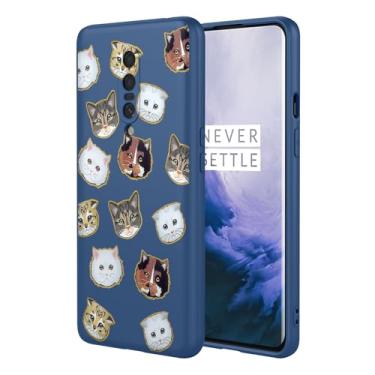 Imagem de HTXWXJC Capa de telefone para OnePlus 7 Pro, GM1911, GM1913, GM1917, GM1910, GM1915, à prova de choque, flexível, amortecedor, TPU, capa macia com padrão de gato, capa de telefone para OnePlus 7 Pro