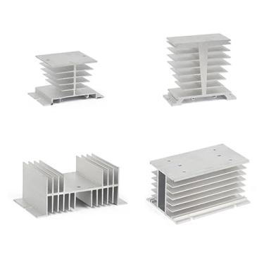 Imagem de ONECMN Relé de estado sólido base do dissipador de calor do radiador SSR 10-200A acessório de alumínio monofásico/trifásico (único 100 x 70 x 80)