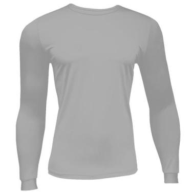 Imagem de Camisa manga longa gola redonda Dryfit com proteção UV Plus Size (100%