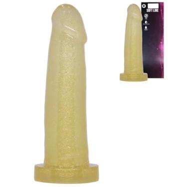 Imagem de Pênis Realístico Glitter 13,5 X 3,3 Cm Linha Ouro Premium Tesão Excitação e Prazer Intenso