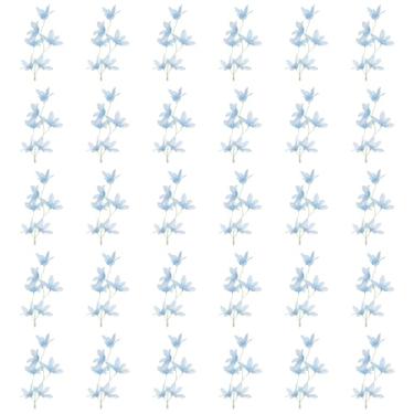 Imagem de PATIKIL Coroa de flores falsas de orquídeas, 30 peças de arranjos de flores artificiais, coroa de cabelo para velas flutuantes, vaso para decoração de centro de casa, casamento, azul