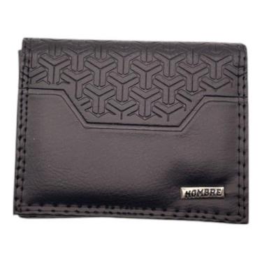 Imagem de Carteira Slim material sintético Minimalista RFID 6 Cartões CNH Notas 
