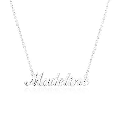 Imagem de Hidepoo Colar com nome personalizado – Colar com pingente de nome de aço inoxidável, corrente delicada com nome de letra, joias personalizadas, presentes para mulheres, Metal