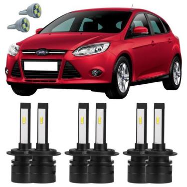 Imagem de Lâmpadas Ultra Led Alto Baixo Milha Ford Focus + Pingo T10 - Autovex /