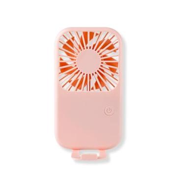 Imagem de Mini Ventilador Rosa Recarregável Cílios Maquiagem + Suporte