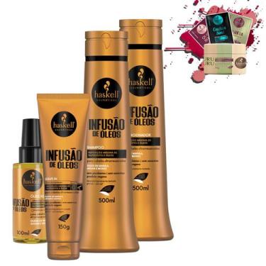 Imagem de Kit Haskell Infusão de Óleos Sh Cond 500ml Leave e Óleo