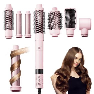Imagem de Secador de cabelo Brush Tresses Touch 6 em 1 110.000 RPM rosa