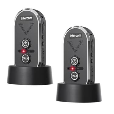 Imagem de PANDAAR Campainha sem fio para casa, sistema de intercomunicação sem fio de 1,5 m de longo alcance, campainha de intercomunicação bidirecional com 3 níveis de volume, 20 toques, intercomunicadores