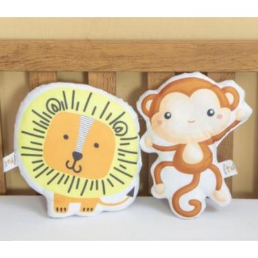 Imagem de Kit almofada decorativa para berço 02 peças safari - Miguel Baby