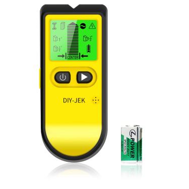 Imagem de Scanner de parede localizador de parafusos, sensor eletrônico 5 em 1 atualizado, detector de parede com visor LCD para cinco modos de digitalização para pino de madeira/metal/fio CA vivo/detecção profunda