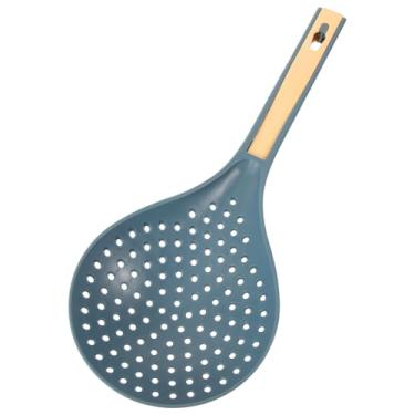 Imagem de MAGICLULU Lo Mein Escorredor de cabo longo para servir macarrão Spoo à prova de calor com fenda, colher, escumadeira, colher de plástico, colher grande para cozinha