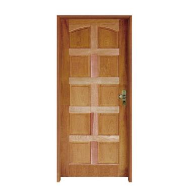 Imagem de Kit Porta De Madeira 210X82Cm Batente 11Cm Fechadura Taco De Golf Madeira Topazio Pinus