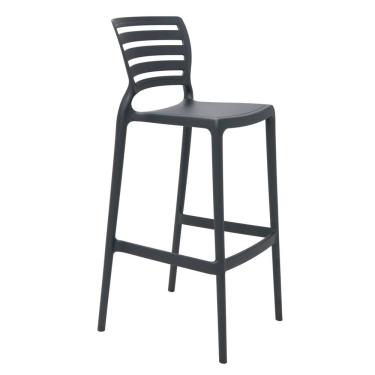 Imagem de Cadeira Tramontina Sofia Alta Bar Grafite Banqueta