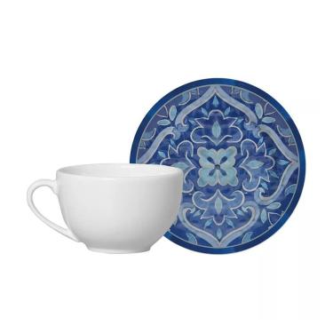 Imagem de Xícara De Chá Cerâmica Pires Tanger Plus Alleanza 200ml