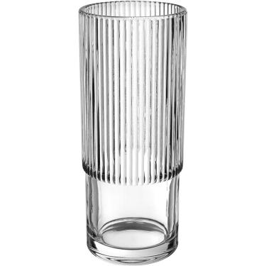 Imagem de Vaso Decorativo Enfeite Casa Redondo Home&co Vidro 27x11x11cm Transparente