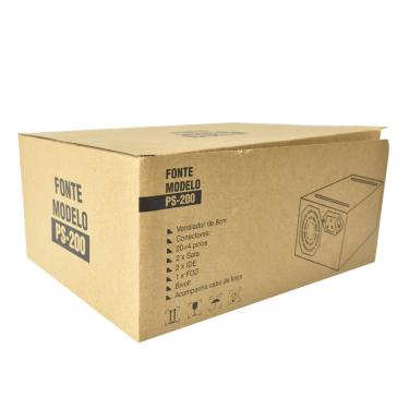Imagem de Fonte Evus Ps-200 200w 20-24p 2 Sata Com Caixa
