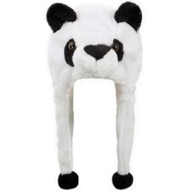 Imagem de Naichuo Plush Animal Hat with Ear Flaps, Cozy Novelty Party Cap for for Kids Teens Adults Halloween Christmas(Panda)