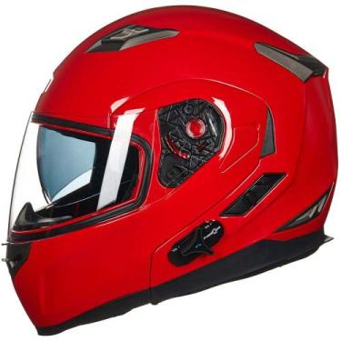Imagem de Capacete de motocicleta ILM 953PRO Bluetooth Flip up Full Face Red XL