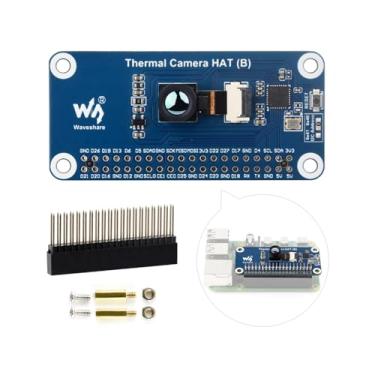 Imagem de waveshare Chapéu Para Câmera De Imagem Térmica Infravermelha Onda Longa (B), Compatível Com Raspberry Pi 5/4B/3B/Zero/Zero W/Zero 2W/Pico/Pico W/Pico Wh, Campo Visão 45°, 80×62 Pixels, Conector Gpio