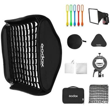 Imagem de Flash Softbox e suporte Godox S2 S-Type para câmera Speedlite