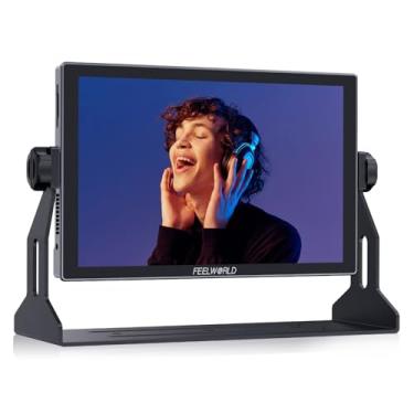 Imagem de FEELWORLD Câmera S10 10.1" 12G-Sdi 1200Nit De Alumínio, Monitor Dslr Campo, Tela Sensível Ao Toque, Forma Onda Hdr 3D, Para Cineastas E Fotógrafos Cinematográficos